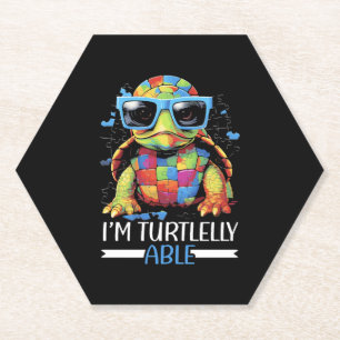 Posavasos De Papel Autismo tortuga rompecabezas autista Autismo Conci