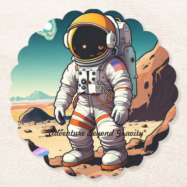 Posavasos De Papel "Aventura en las estrellas" (Anverso)
