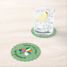 Posavasos De Papel Azores Irlanda Estados Unidos Bandera Shamrock per