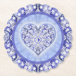 Posavasos De Papel Azul de encaje cerámico de Grecia