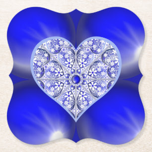 Posavasos De Papel Azul de encaje cerámico de Grecia