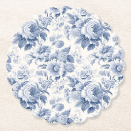 Posavasos De Papel Azul floral de Francia
