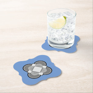 Posavasos De Papel Azul leve