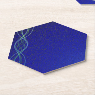 Posavasos De Papel Azul oscuro