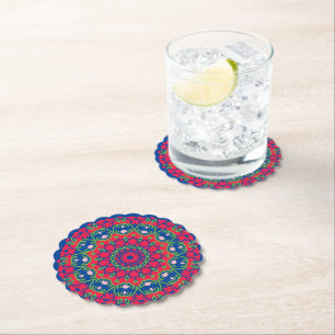 Posavasos de papel azul para bar, fiestas, celebra