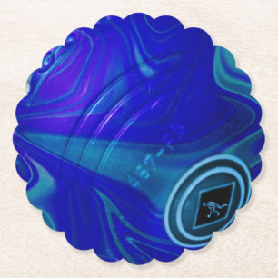 Posavasos De Papel Azul Rodante: La Clásica Bola de Césped