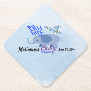 Posavasos De Papel Baby Blues Bash fondo azul de dos tonos