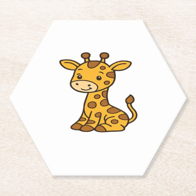 Posavasos De Papel baby giraffe Classic T-Shirt (Anverso)