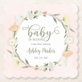 Posavasos De Papel Baby In Bloom Wildflower Baby Shower
