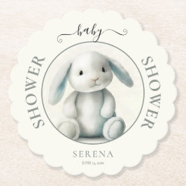 Posavasos De Papel Baby Shower de conejito acolchado