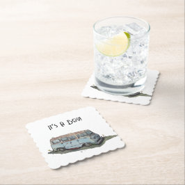 Posavasos De Papel Baby shower for a boy, van