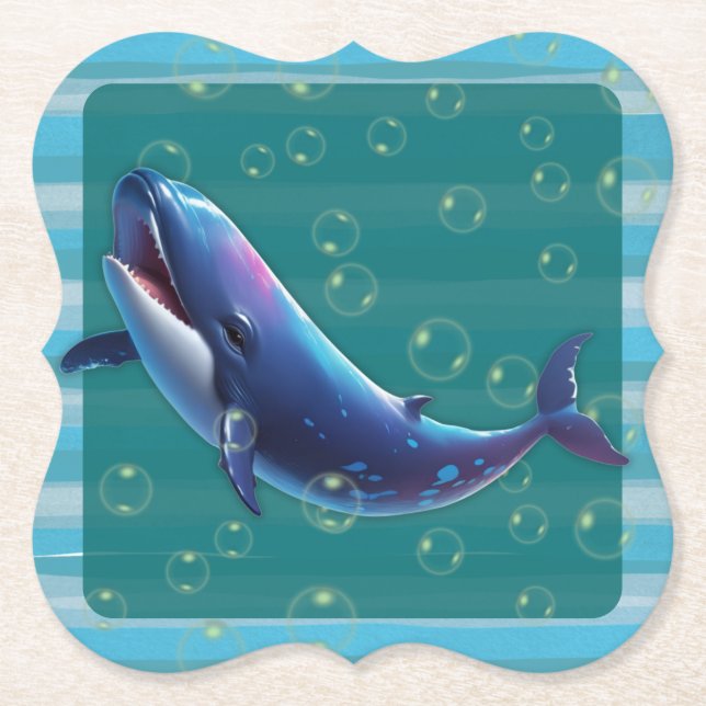 Posavasos De Papel Baby Whale Paper Coasters (Anverso)