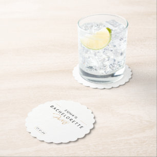 Posavasos De Papel Bachelorette Party Noviaria Minimalista