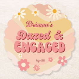 Posavasos De Papel Bachillerato retro de margarita deslucido y enganc