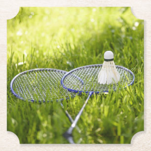 Posavasos De Papel Badminton listo para irse