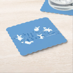 Posavasos De Papel ¡Bailar conejitos es un chico! Baby Shower azul