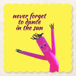 Posavasos de papel Bailarín de sol rosa