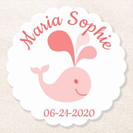 Posavasos De Papel Ballena rosa dulce