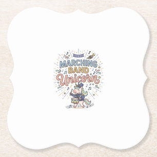 Posavasos De Papel Banda de Música de Unicornios Unicornio Impresión 