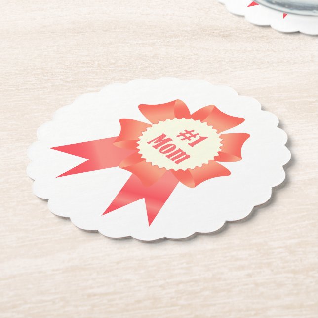 Posavasos De Papel Banda ganadora del premio Gratitude Número Uno Mom (En perspectiva)