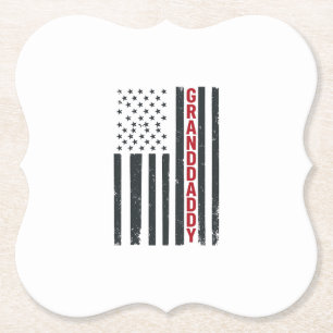Posavasos De Papel Bandera Americana Abuelo Diseño Patriótico Vintage