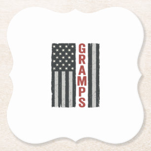 Posavasos De Papel Bandera Americana de Gramps Vintage Vector Patriót