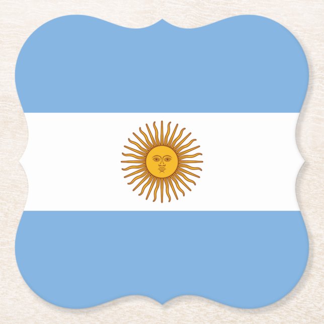 Posavasos De Papel Bandera argentina (Anverso)
