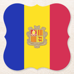 Posavasos De Papel Bandera de Andorra
