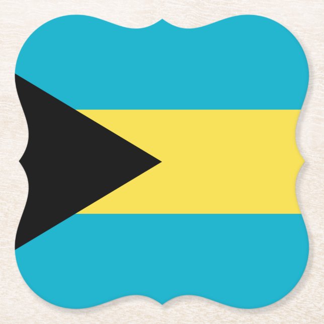 Posavasos De Papel Bandera de Bahamas (Anverso)