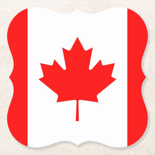 Posavasos De Papel Bandera de Canadá (Canadá) (Anverso)