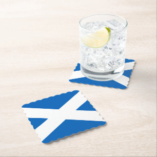 POSAVASOS DE PAPEL BANDERA DE ESCOCIA CROSS CROSS BLUE