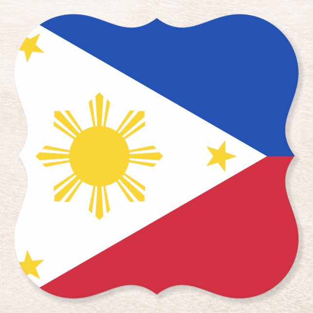 Posavasos De Papel Bandera de Filipinas (Anverso)