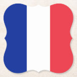 Posavasos De Papel Bandera de Francia (francesa)<br><div class="desc">Productos de bandera mundial de personalizable - Por favor,  no dude en añadir su propio texto.</div>