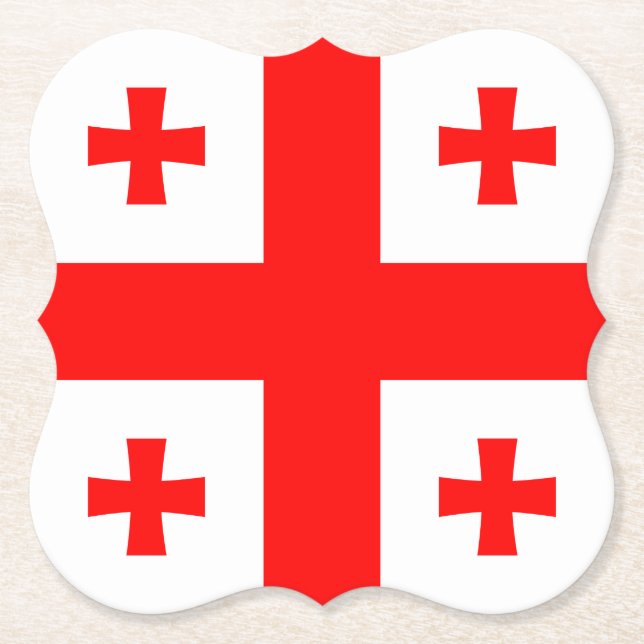 Posavasos De Papel Bandera de Georgia (Anverso)