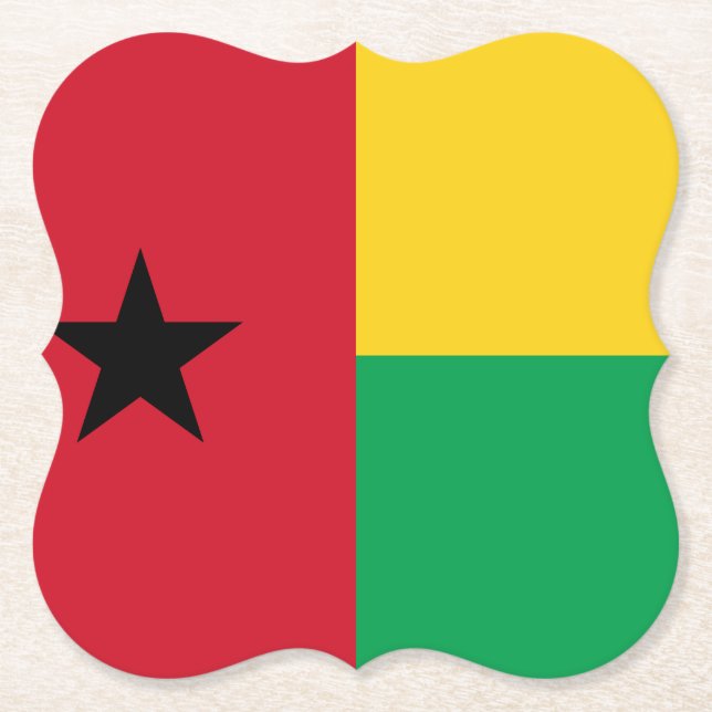 Posavasos De Papel Bandera de Guinea-Bissau (Anverso)