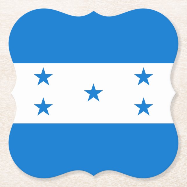 Posavasos De Papel Bandera de Honduras (Anverso)