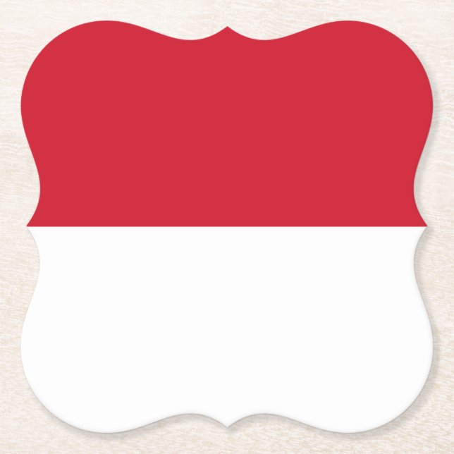Posavasos De Papel Bandera de Indonesia (indonesia) (Anverso)