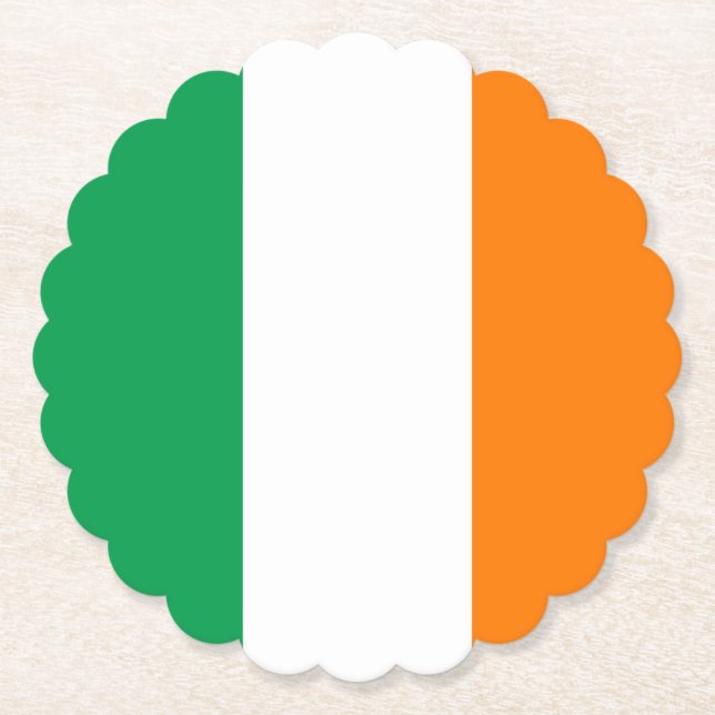 Posavasos De Papel Bandera de Irlanda (Anverso)