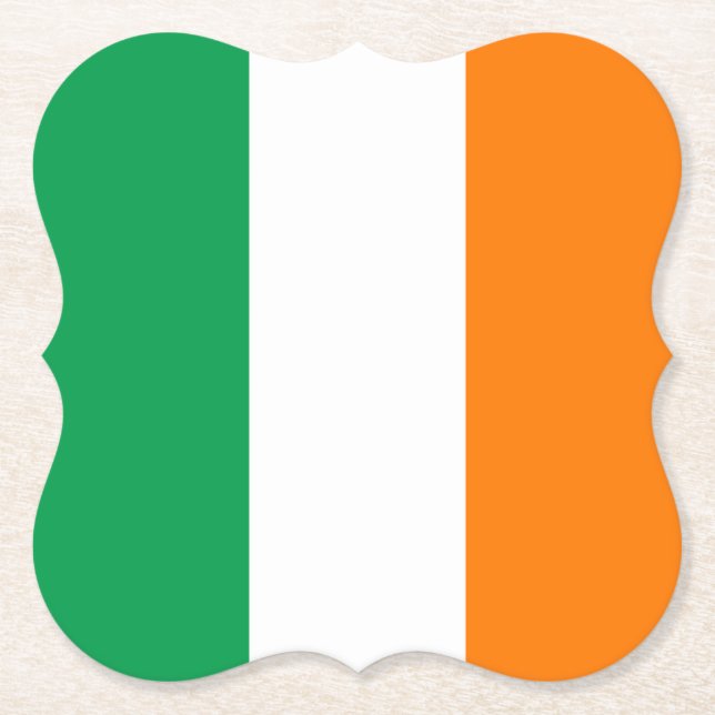 Posavasos De Papel Bandera de Irlanda (irlandesa) (Anverso)