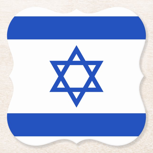 Posavasos De Papel Bandera de Israel (Anverso)