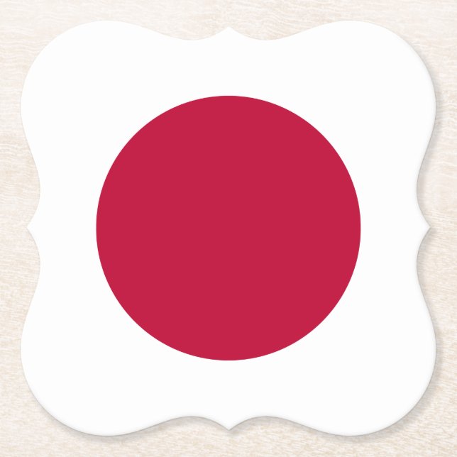Posavasos De Papel Bandera de Japón (japonesa) (Anverso)