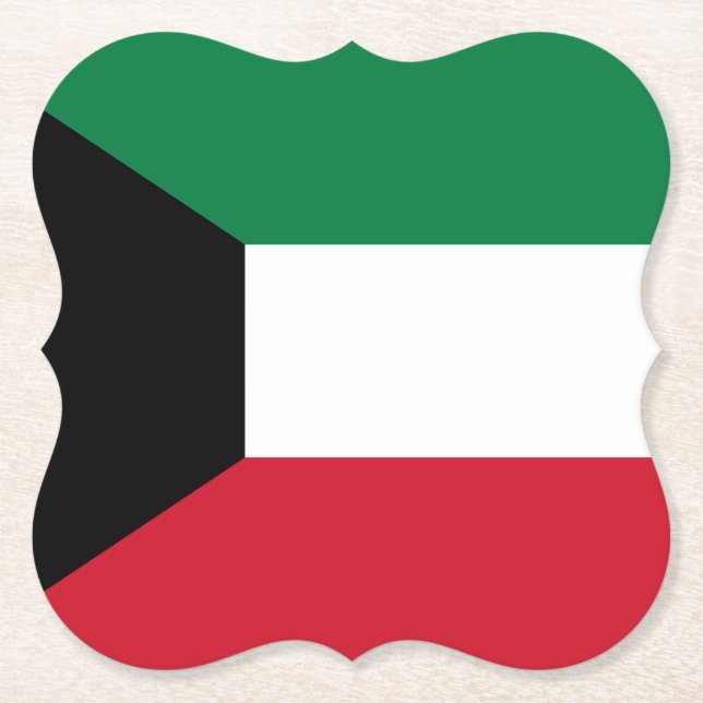 Posavasos De Papel Bandera de Kuwait (Anverso)
