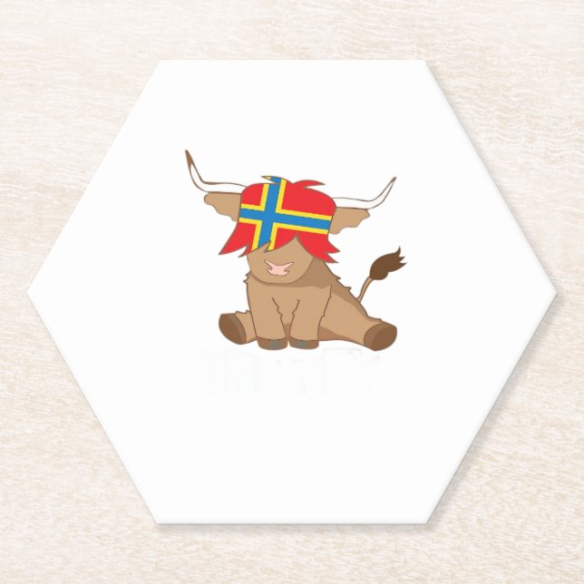 Posavasos De Papel Bandera de la Isla de Orkney regalo escocés de vac (Anverso)