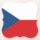 Posavasos De Papel Bandera de la República Checa<br><div class="desc">Productos de bandera mundial de personalizable - Por favor,  no dude en añadir su propio texto.</div>