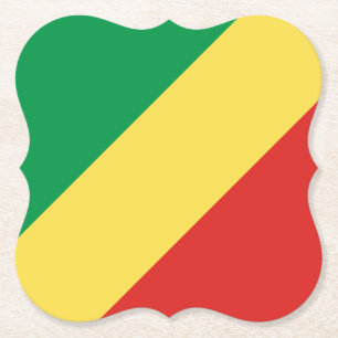 Posavasos De Papel Bandera de la República del Congo