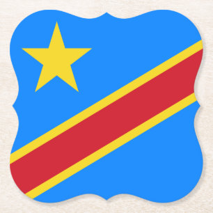 Posavasos De Papel Bandera de la República Democrática del Congo