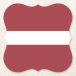 Posavasos De Papel Bandera de Letonia (letón)<br><div class="desc">Productos de bandera mundial de personalizable - Por favor,  no dude en añadir su propio texto.</div>