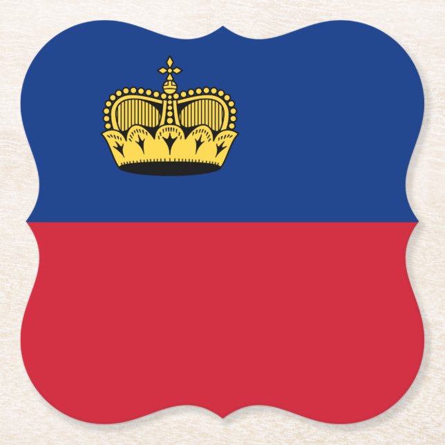 Posavasos De Papel Bandera de Liechtenstein (Anverso)