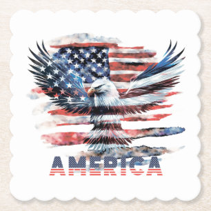 Posavasos De Papel Bandera de los Estados Unidos. América