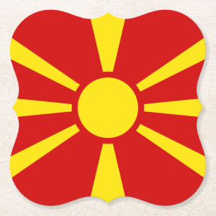 Posavasos De Papel Bandera de Macedonia (macedonia)